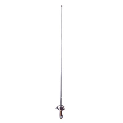 Antena Base para Banda Civil (CB), Ganacia de 3 dBi, Frecuencia 26.960 - 27.400 MHz, Ajuste manual de altura, Conector UHF-Hembra.