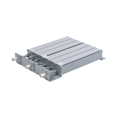 Duplexer SYSCOM en UHF, 6 Cav. 403-430 MHz, 50 Watt, 5 MHz Sep. Rechazo de Banda, BNC Hembras.