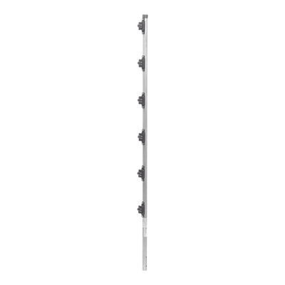 Poste con 6 Aisladores de PASO para Cerca Electrificada. Tubo Galva. de 1.4m, cal. 18 de 1" Diam. (Sin pintar).
