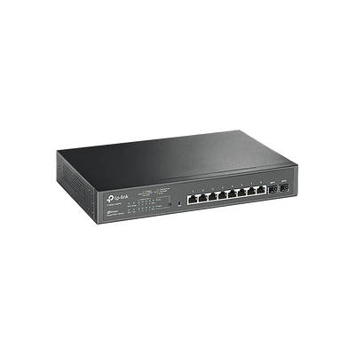 Smart Switch PoE+ JetStream administrable Capa 2, 8 puertos 10/100/1000 Mbps + 2 puertos SFP 116 W