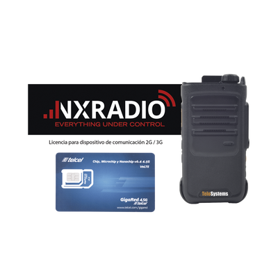 Kit de Radio TE390V2 + Licencia NXRADIOTERMINAL Anual + SIM Telcel 1GB