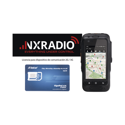 KIT Radio TE580PLUS + Licencia NXRADIOTERMINAL + SIM Telcel 1GB