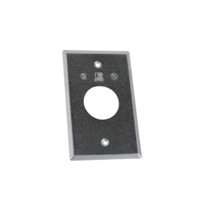 Tapa rectangular aluminio para contacto de 40.3 mm, tipo RR a prueba de intemperie.