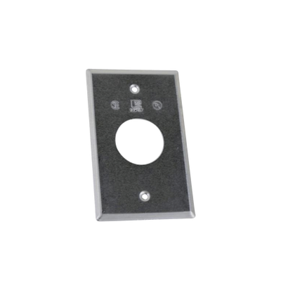Tapa rectangular aluminio para contacto de 35.2 mm, tipo RR a prueba de intemperie.