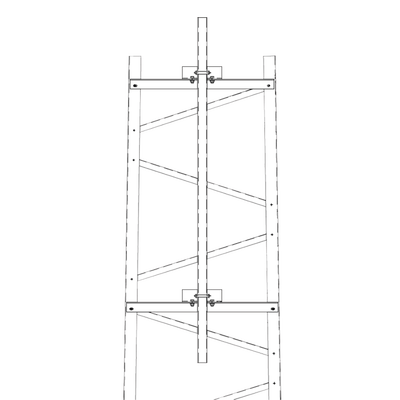 Brazo para Sección #8 Torre Titan con Herrajes y Mástil de 6' (1.8m).