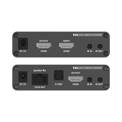 Kit Extensor HDMI hasta 700 metros con Conexión en Cascada / 4K @ 60 Hz/ 70 metros PTP con Cat 6, 6a y 7 / IPCOLOR / CERO LATENCIA / SIN COMPRIMIR / Salida Loop / IR bidireccional / Puerto S/PDIF / Soporta ARC / Soporta 10 TT-676-Rx.