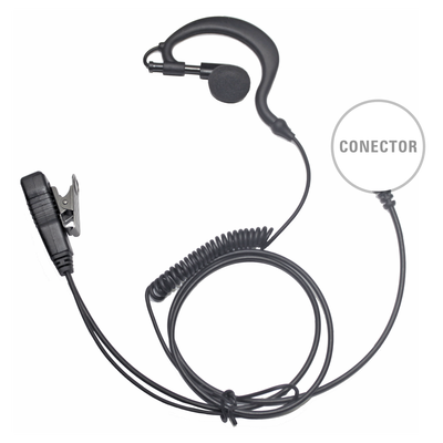 Micrófono de Solapa con Audífono Ajustable al oído. Para Radios HT750/1250/1550/PRO5150/5550/7150