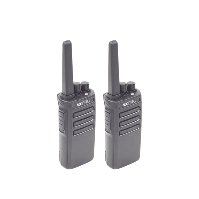 Paquete de 2 radios TX500 VHF (136-174 MHz), 5W de Potencia, Scrambler de Voz, Alta Cobertura