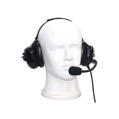 Auriculares con orejeras acolchonadas de gel con micrófono flexible con cancelación de ruido para radios HYT Serie TC610P/780
