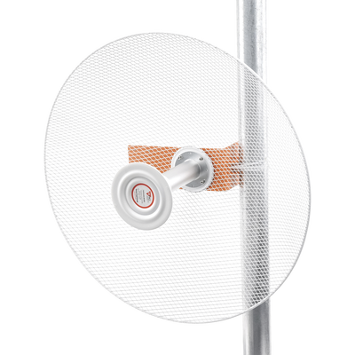 Antena direccional de alta resistencia la viento, Ganancia de 34 dBi, frecuencia (4.9 - 6.5 GHz), Conectores N-hembra, Polarización doble, incluye montaje para torre o mástil
