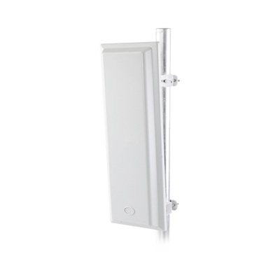 Antena Sectorial 90° para WiFi, Doble Rango de frecuencia (2.4 a 2.5 GHz) y (5.1 a 6.5 GHz), Alta ganancia de 19 dBi, ideal para coberturas amplias de WiFi de hasta 800 mts, Conectores SMA-hembra , Montaje y jumpers incluidos