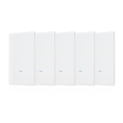 5 Access Point UniFi doble banda para exterior, antena integrada 360°; 802.11ac MIMO 3X3, hasta 250 usuarios concurrentes