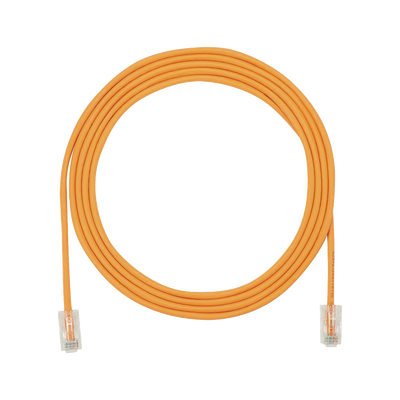 Cable de Parcheo UTP Cat6A, CM/LSZH, Diámetro Reducido (28AWG), Color Naranja, 3ft