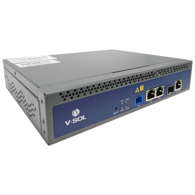 OLT de 1 puerto GPON SC/UPC + 3 puertos Uplink (2 puertos Gigabit Ethernet + 1 puerto SFP/SFP+) , hasta 128 ONUS,