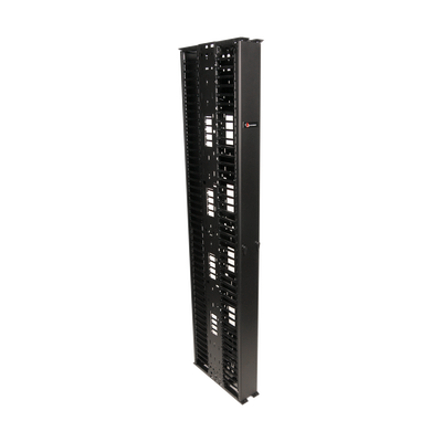 Organizador RouteIT Vertical Doble de 45UR, Fabricado en Acero Laminado en Frío 16AWG, 6in (152mm) de Ancho
