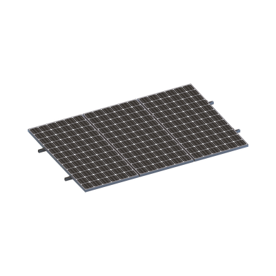 Kit De Minirieles Para Panel Solar Arreglo 1X3 Para Instalación Plano En Lámina