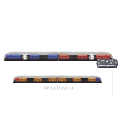 Barra de luces Vantage Ultra Brillante con 64 poderosos LEDs última generación, color Rojo/Azul y Barra de Control de Trafico