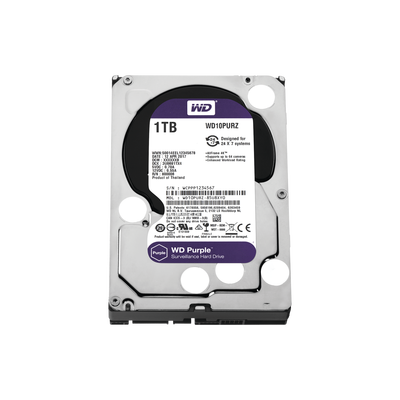 Disco Duro Purple de 1 TB / 5400 RPM / Optimizado para Soluciones de Videovigilancia / Uso 24-7 / 3 Años de Garantia