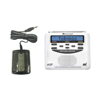 Radio receptor del Sistema de Alerta Sísmica Mexicano y meteorológico NOAA, vía radio en VHF y mediante códigos EAS-SAM, incluye Luz LED STR180