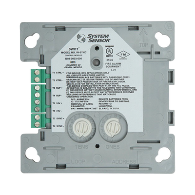 Módulo de Sincronización Inalámbrico / Compatible con Paneles Notifier, Fire-Lite, Silent Knight y Farenhyt / Incluye Baterías