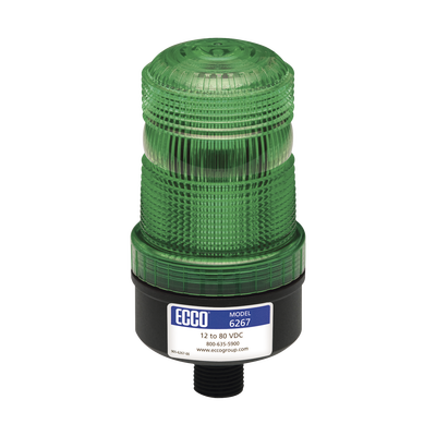 Mini baliza de LED color verde montaje permanente SAE Clase III