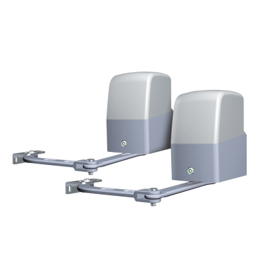 Kit de Motores Para Puertas Abatibles, 3m, 300 kg Máximo Por Puerta, Incluye Cuadro de Mando y 2 Controles Remotos