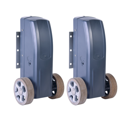 Kit de motores para automatizar portones vehiculares abatibles de 2 hojas tipo reja / Hasta 10 m / Hasta 500 kg / Uso residencial