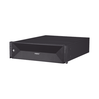 NVR de 64 canales / Soporta grabación hasta 32 MP / H.265 & Wisestream / Procesamiento 400 Mbps / 3 Puertos de Red / Raid 5-6 / 20TB incluidos
