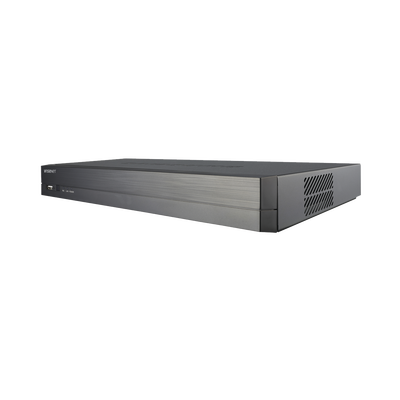 NVR 8 Megapíxel / 8 canales / 8 puertos PoE+ / H.265 & WiseStream / P2P Wisenet / Entradas y Salidas de Alarma