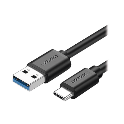 Cable USB-A a USB-C | 1 Metro | Carga y Sincronización de Datos | Carga Rápida 60W | Datos 5 Gbps | QC 3.0/2.0 | FPC | AFC | Protección Integrada | Duradero y Flexible| Caja ABS | Cubierta de TPE | Color Negro.