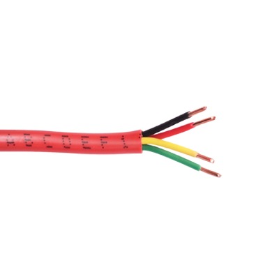 Bobina de Alambre de 305 Metros / 4 x 22 AWG / Color Rojo / Tipo FPL- CL2 para Aplicaciones en Sistemas de Detección de Incendio y Sistemas de Evacuación