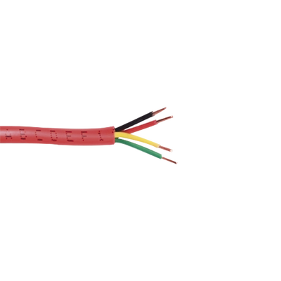 Bobina de Alambre de 305 Metros 4 x 18 AWG / Color Rojo / Tipo FPL-CL2 para Aplicaciones en Sistemas de Detección de Incendio y Sistemas de Evacuación.