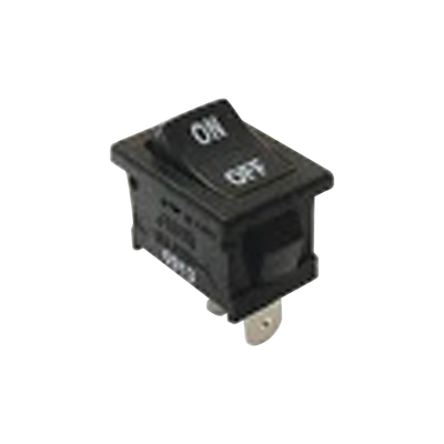 Interruptor Rocker SPST Off-On, Poliamida Negro, 11 Amp., Hasta 125 Vca, Contacto en Plata, 4.8 mm