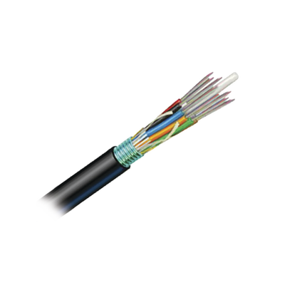 Cable de Fibra Óptica de 12 hilos, OSP (Planta Externa), Armada, Gel, HDPE (Polietileno de alta densidad), Monomodo OS2, 1 Metro