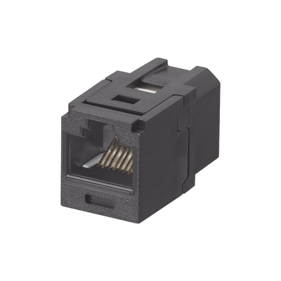 Módulo Acoplador RJ45 a RJ45, Mini-Com, Categoría 6, Color Negro