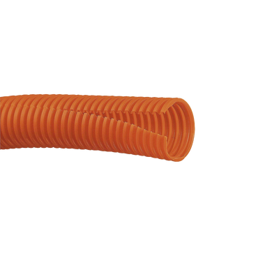 Tubo Corrugado Abierto para Protección de Cables, .50 (12.7 mm) de Diámetro, 30.5 m de Largo, Color Naranja