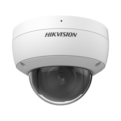 Domo IP 8 Megapixel (4K) / Lente 2.8 mm / 30 mts IR / WDR 120 dB / Exterior IP67 / Microfono Integrado / Antivandalico IK10 / Hik-Connect P2P / H.265+ / PoE / Micro SD