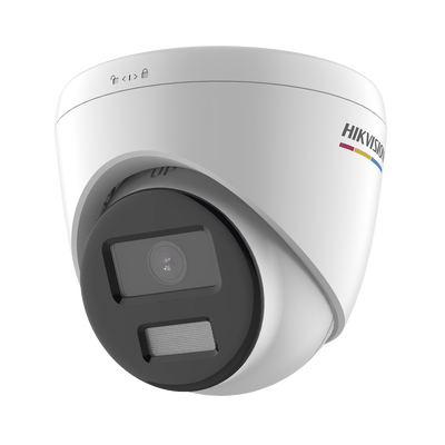 Turret IP 2 Megapixel / ACUSENSE Lite (Detección de Movimiento en Humanos y Vehículos)  / Lente 2.8 mm / Luz Blanca 30 mts / Imagen a Color 24/7 / Exterior IP67 /  WDR 120 dB / PoE / ONVIF