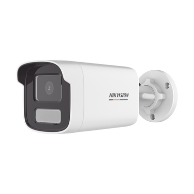 Bala IP 4 Megapixel / ACUSENSE Lite (Detección de Movimiento en Humanos y Vehículos) / Lente 4 mm / Imagen a Color 24/7 / Luz Blanca 50 mts / Exterior IP67 / WDR 120 dB / PoE / Onvif