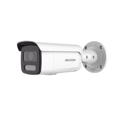 [Dual Light + ColorVu] Bala IP 4 Megapixel / Lente 4 mm / 60 mts IR + 60 mts Luz Blanca / Exterior IP67 / Luz Intermitente y Alerta de Audio / Videoanaliticos (Filtro de Falsas Alarmas) / PoE / WDR 130 dB / Captura Facial  /  ACUSEARCH