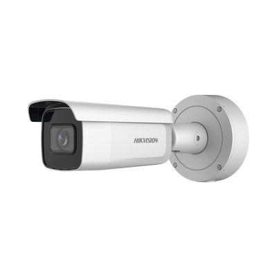 Bala IP 8 Megapixel (4K) / Lente Mot. 2.7 a 13.5 mm / 60 mts IR EXIR / Exterior IP66 / IK10 / DARKFIGHTER / Audio y Alarma I/O / PoE+ / ONVIF / Micro SD / 4 Analíticos: AcuSense, Deteccion Facial, Conteo de Personas por Cruce y Zona