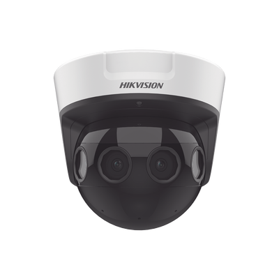 PanoVu Series / Vista Panorámica 180° / 8 Megapixel en Total / 4 Lentes 2.8 mm (2 Megapixel) / 20 mts IR EXIR / Exterior IP67 / IK10 / 12 Vcc / PoE+ / Micro SD