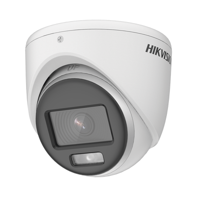 Turret TURBOHD 2 Megapixel (1080p) / Imagen a color 24/7 / Lente 2.8 mm / Luz Blanca 20 mts / Exterior IP67 / dWDR / Micrófono Integrado