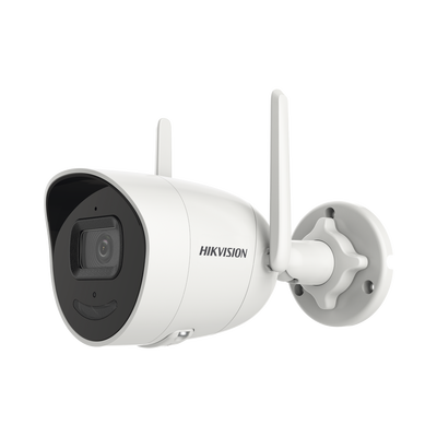 Bala IP 4 Megapixel / Lente 2.8 mm / 30 mts IR / Exterior IP66 / Wi-Fi / WDR 120 dB / H.265 / Soporta Micro SD  / Micrófono y Bocina Interconstruido