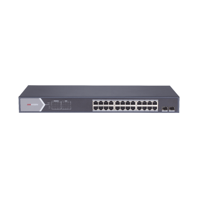 Switch Gigabit PoE+ / No Administrable / 24 Puertos 10/100/1000 Mbps PoE+ / 2 Puertos SFP Uplink / 225 W