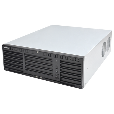 NVR 12 Megapixel (4K) / 128 canales IP / 16 Bahias de Disco Duro / 4 Puertos de Red / Soporta RAID con Hot Swap / NVR de Alto Desempeño