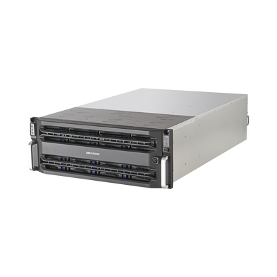 Servidor de Almacenamiento en Red / Soporta 24 Discos Duros (Incluye 24 Discos de 8 TB) / RAID / iSCSI / Graba 448 canales IP / Doble Controlador