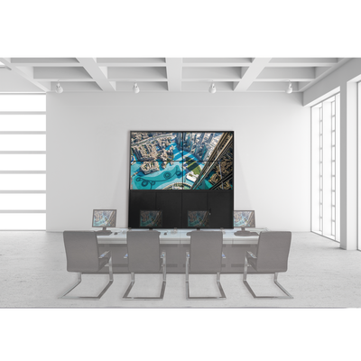 Kit Videowall 3X3 / Incluye 9 Pantallas de 55" / Decoder / Base de Piso / Accesorios de Instalación