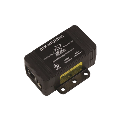 Protector de un solo canal 10GbE para sistemas de CCTV , Ideal para protección de cableado categoría CAT5e, CAT6 y CAT6A.