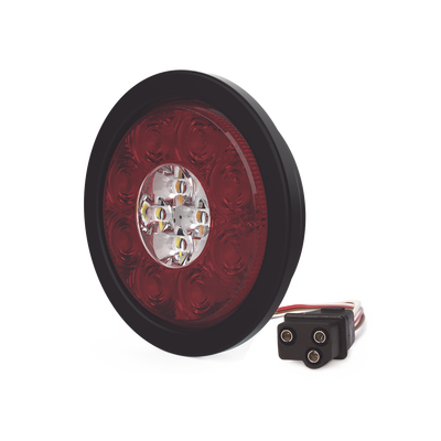 Plafón Circular de 5.4" Para Camiones de Transporte, 16 LED Ultra Brillantes, Color Rojo/Claro/Ambar